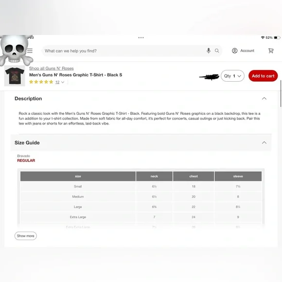 New WOT GNR 1988 Tour AFD Retro Fit Size Large Men’s. - Picture 4 of 9